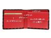 Inden Wallet 2803 Takane Black Deerskin x Red Lacquer Mount Fuji Pattern [Inden-ya] Bi-fold