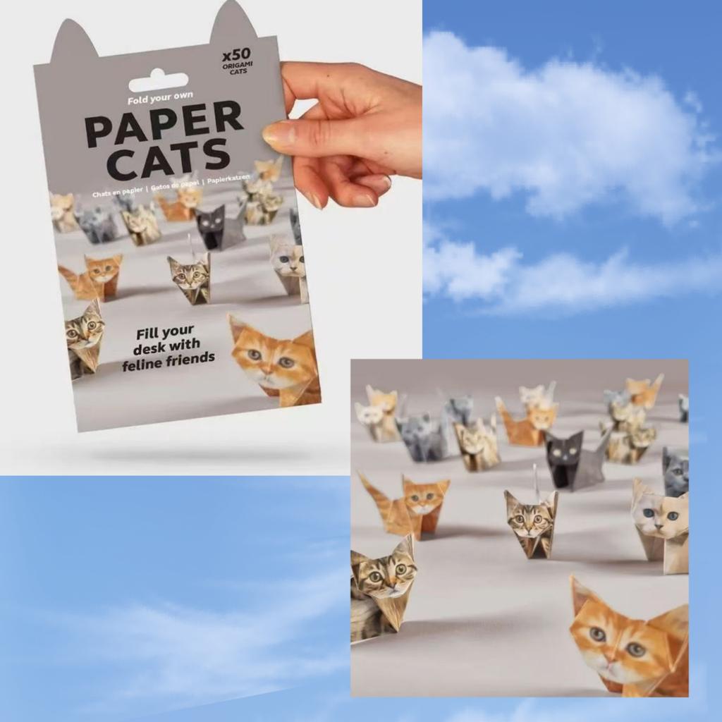 Cats Handmade Creative Diy Paper Cat Dog Dinosaur Folding Animal Folding Craft Paper Set For Decoration Kid Gifts