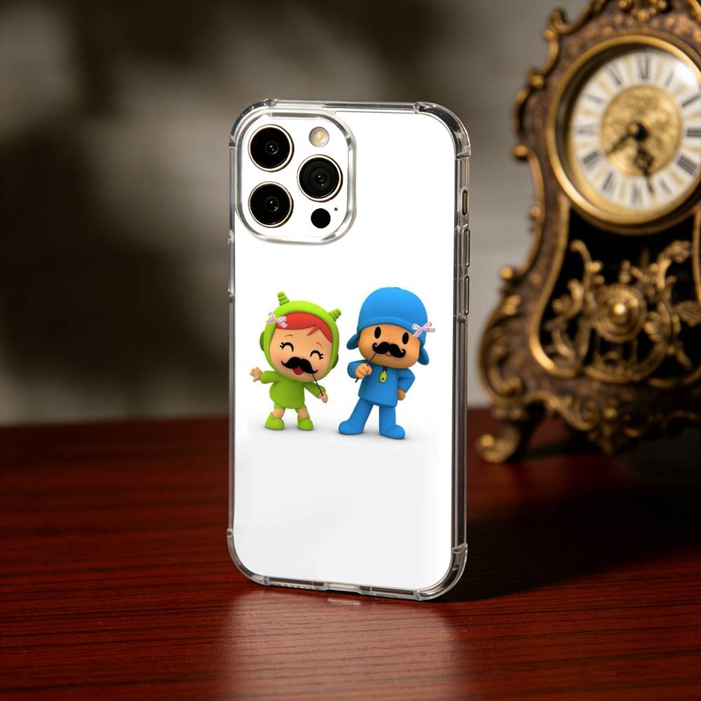 CUTE P-Pocoy-o Phone Case For iPhone 17 16 15 14 13 12 11 Mini Pro Max Plus Transparent Cover