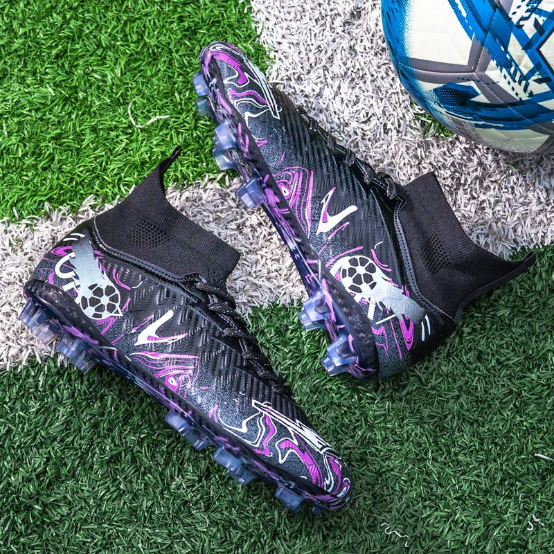 Nuove Scarpe da Calcio da Uomo Sneaker Ragazzo Comode Resistenti alla Società Top Qualità Scarpe da Calcio Tacchetti Lunghi Scarponcini da Calcio per Bambini