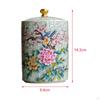 Ceramic Tea Canister Storage Bottle Jar Glazed Hand Painted Container Sealed