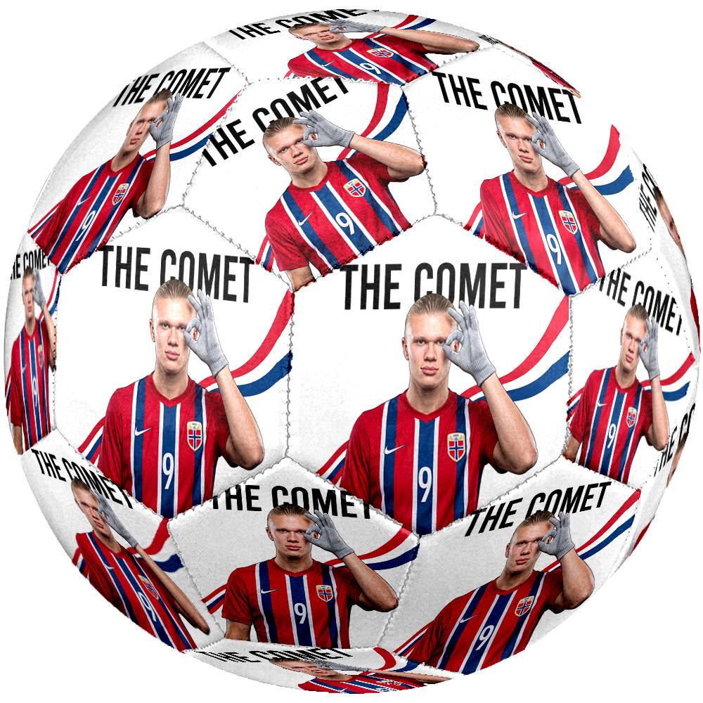 Haaland Soccer Ball Size 5 Football Machinestitched Indooroutdoor Universal Football Sports Enthusiast Gifts Distinctive Home Decor And Party Gift