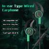 Wired Headphone with Microphone Noise Reduction Theater Game Sound HD-compatible Call No-Delay In-ear Wired Earphone Phone Supply