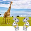 Korean Fashion Small Fresh Giraffe Glue Stud Earrings Female, Creative Mini Cute Animal Earrings