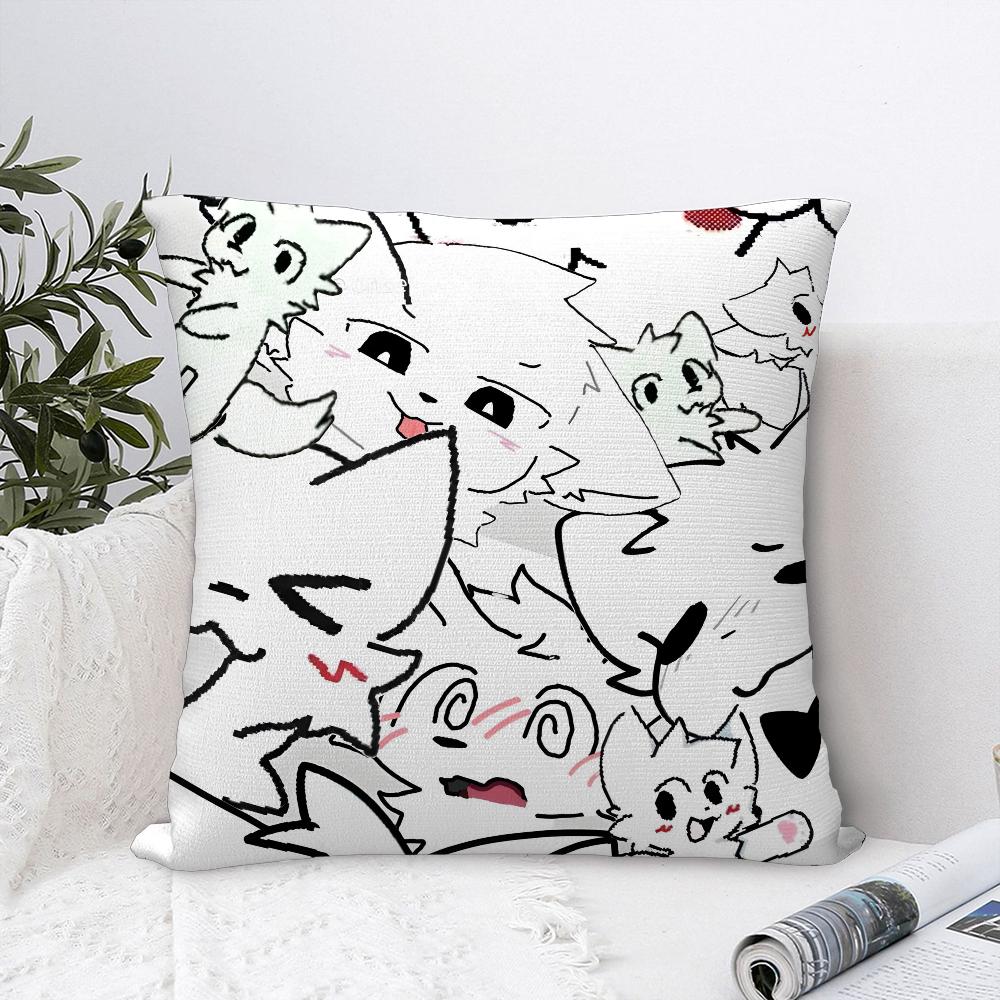 B-Boykisser Silly Cat Cute Pillow Case Plush Fabric Soft Pillowcase Double Sided Print Sofa Cushion Cover Throw Pillow Cover