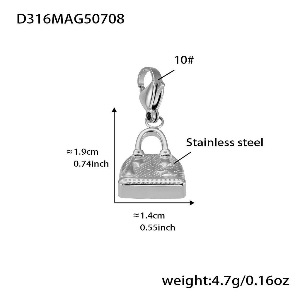 Oumeka Stainless Steel Multi-Pendant Jewelry Set for Women - Versatile Bracelet and Necklace Accessories