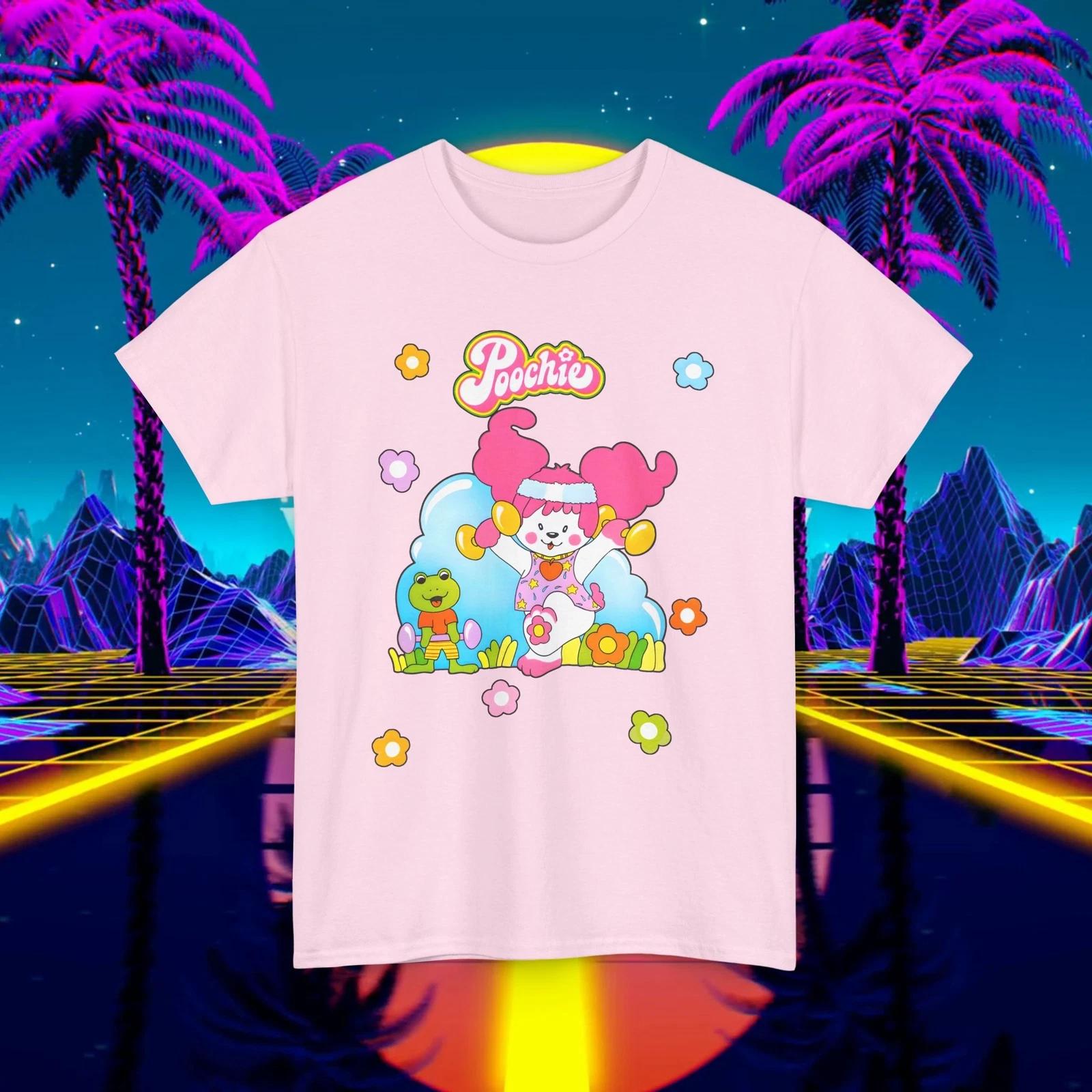 Vintage 1980s Poochie Dog T-Shirt - Retro Exercise Design - Unisex Tee - Poodle 3XL