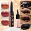 Double-ended Three-color Lipstick + Eyeliner, Multi-purpose, Waterproof, Quick-drying, Suitable for All Skin Types