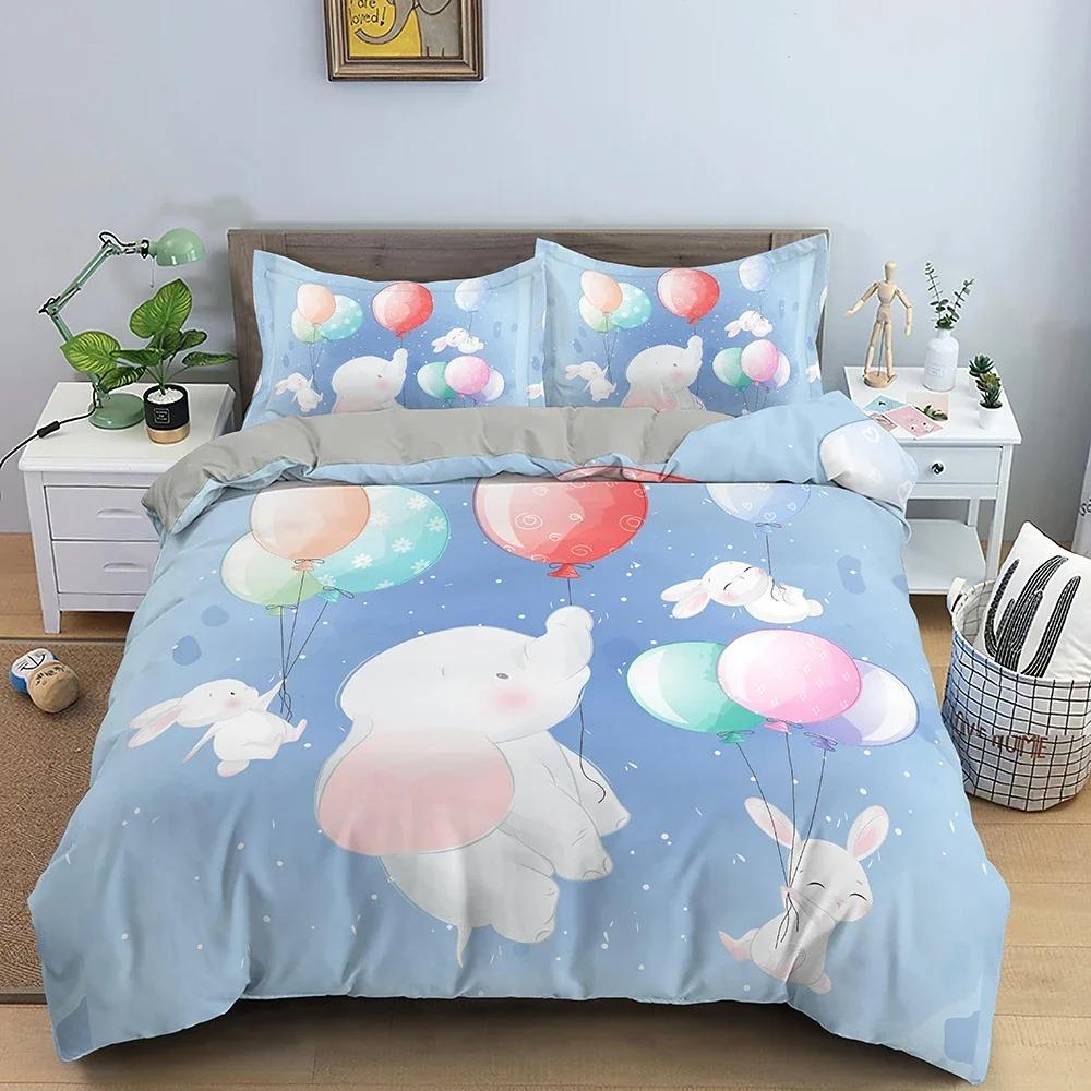 Cartoon Animal Quilt Cover Bedding Set Children Bedroom Duvet Cover Set Luxury King Queen Twin Bedclothes Home Decor