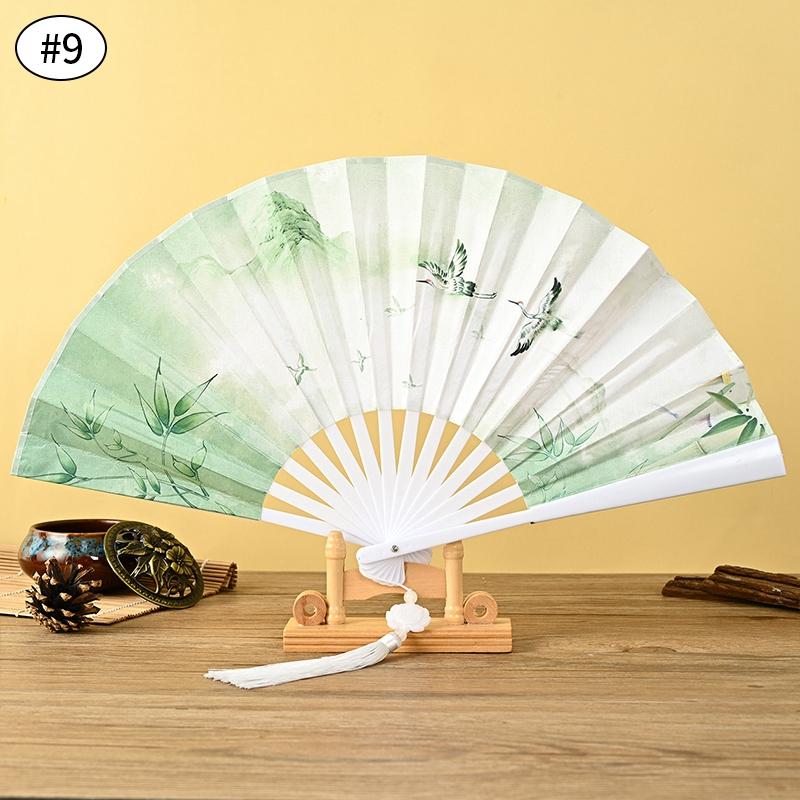 Chinese Style Folding Fans Bamboo Handheld Fans Vintage Hand Holding Fans For Wedding Party Gifts Dancing Props Wall Decoration