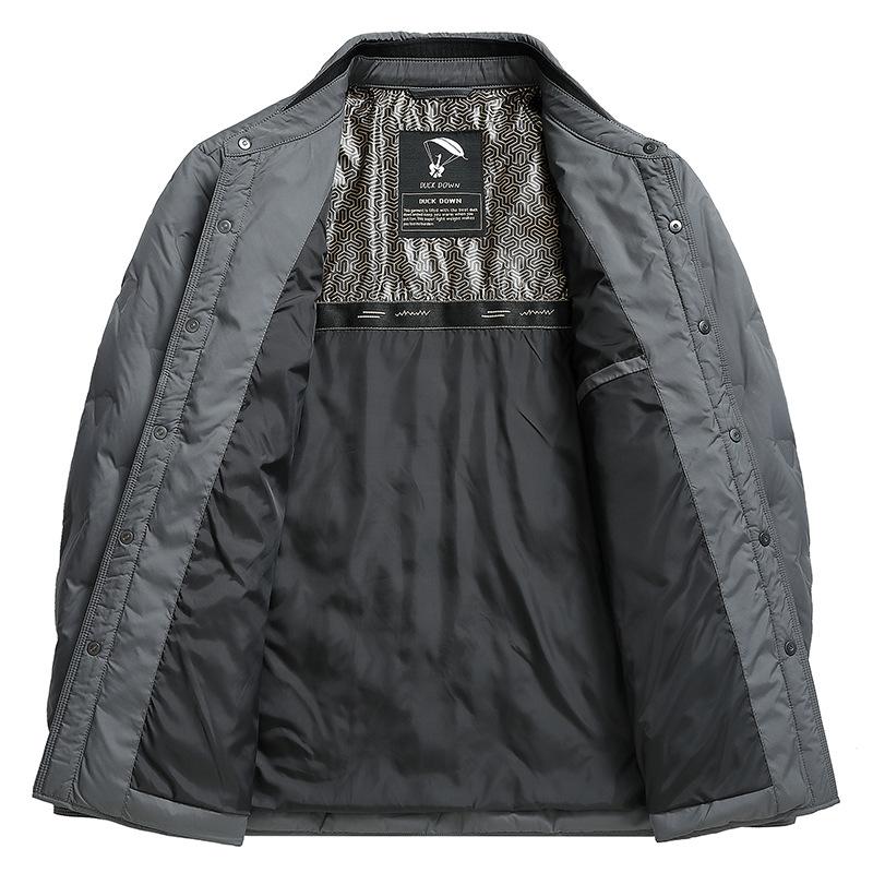 Autumn and Winter White Duck Down Shirt Version Youth Business Warm Down Light Cold Jacket