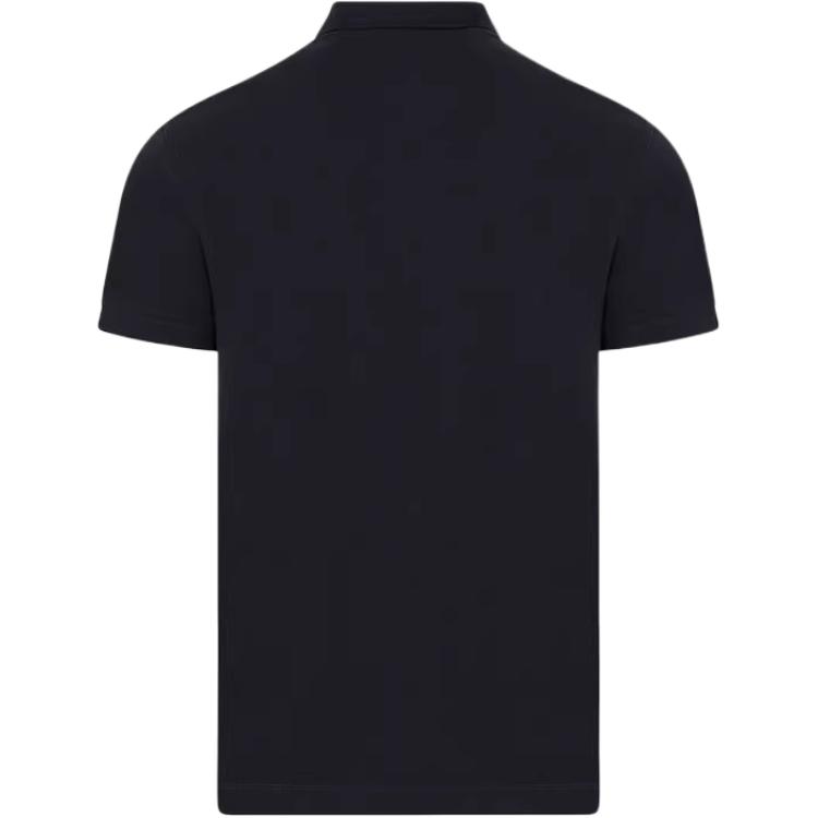 STONE ISLAND Logo Button Short Sleeve Polo Shirt Men Polo Shirts Blue K1S1522002-SCS0017-V0020