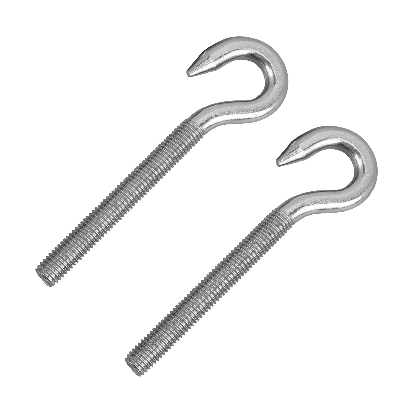 

2pcs M12 Screw Hook Stainless Steel High Hardness Corrosion Resistant Cup Hanger