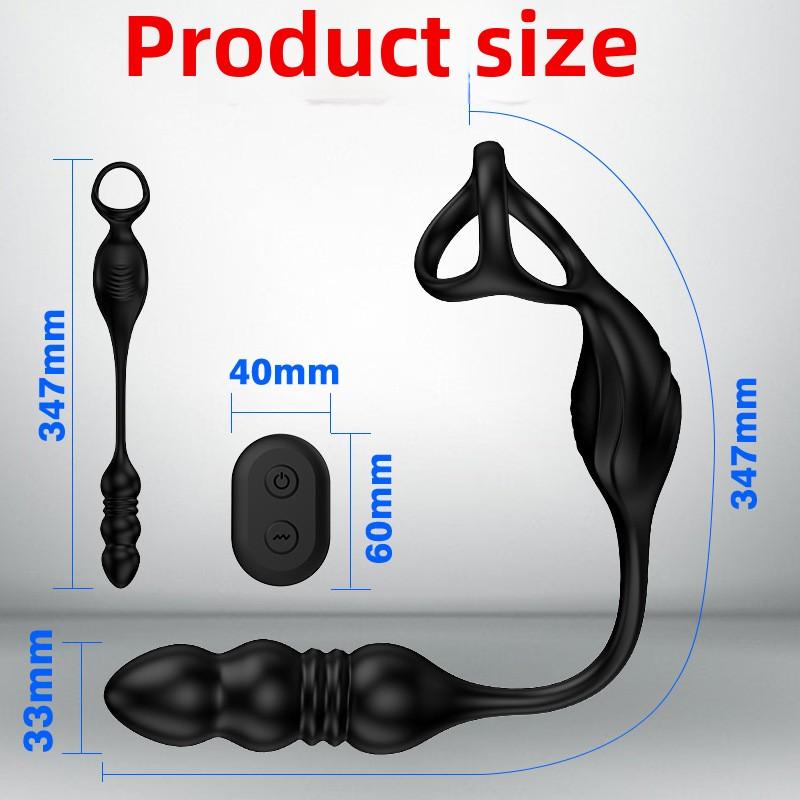 Second Generation Vibrating Ring Wireless Remote Control Vestibular Pull Beads Retractable Anal Plugs for Men and Women Erotic Sex Toys