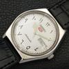 AUTOMATIC VINTAGE SEIKO 5 JAPAN 6309A MENS ARABIC WHITE DIAL WATCH a701221-5 R206a-a701221