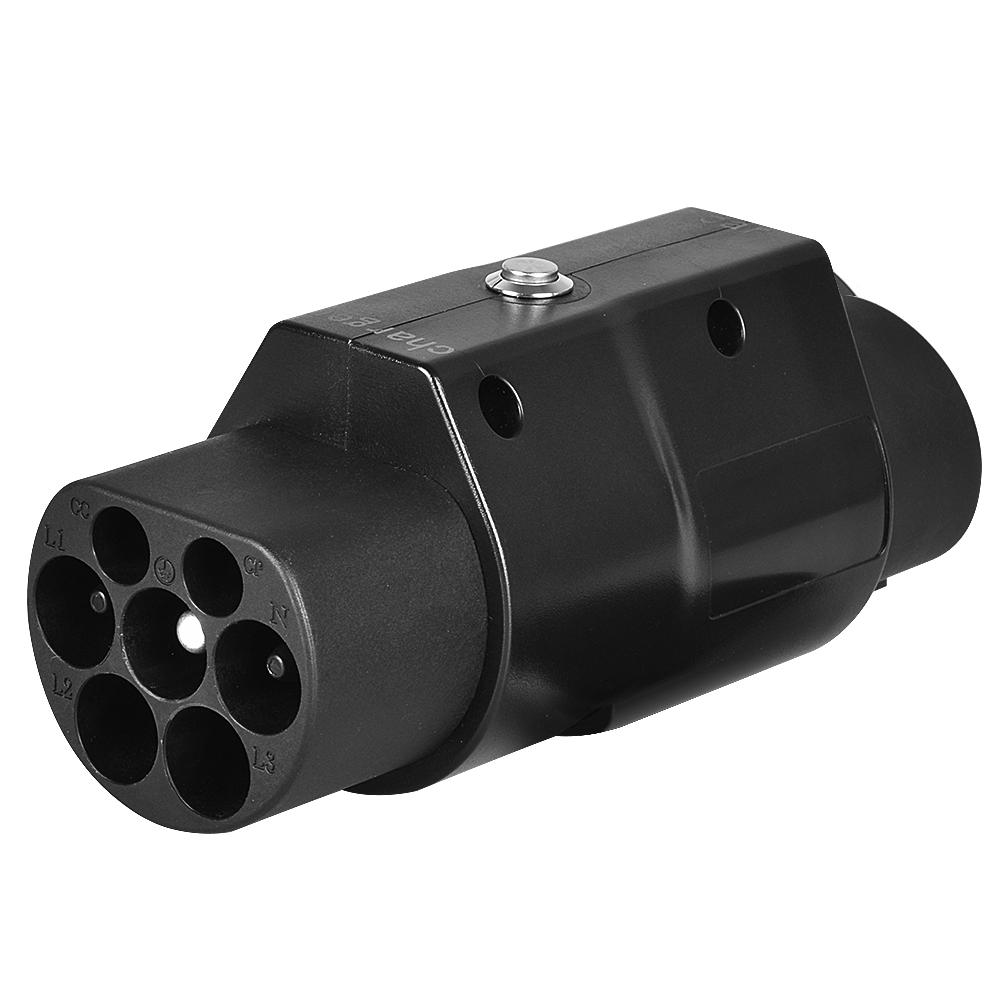 1PC Type2 To Type1 EV Charger Adapter New Upgraded With On/Off Function Electric Vehicle Charging Connector for IEC 62196 J1772