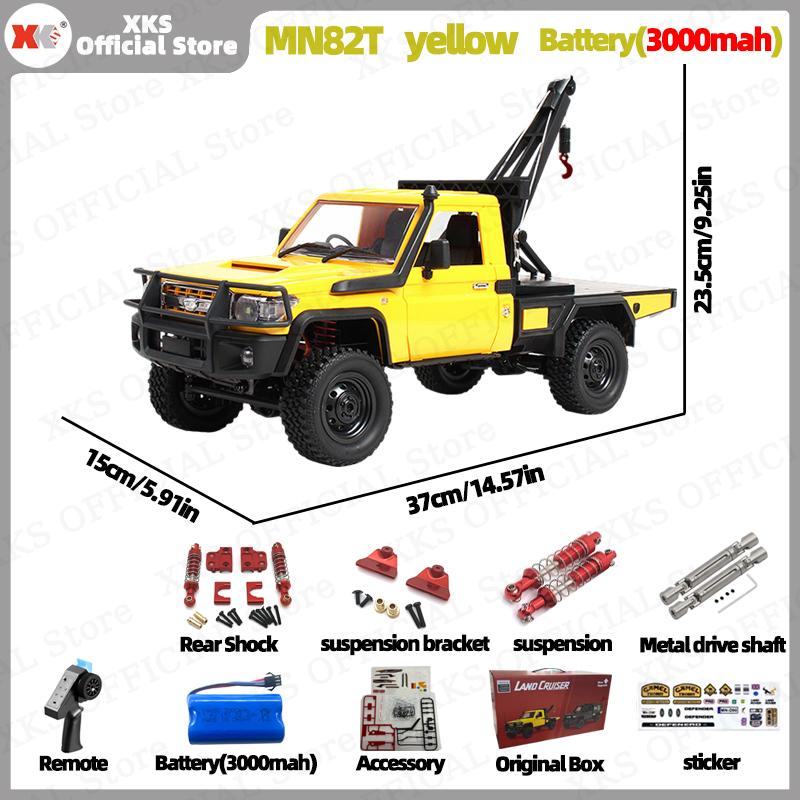 Xks Mn82T Lc79 1:12 Scale Rc Car 4Wd 2.4G Remote Control Pickup Crane - Off-Road Climbing Toy For Kids Christmas Gift