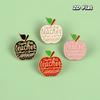 2D Flat 4 Pack Teacher Apple Brooch Oil Drip Brooch Brooch Clothing Accessories Buckle Pin Japanese Acrylic Brooch 