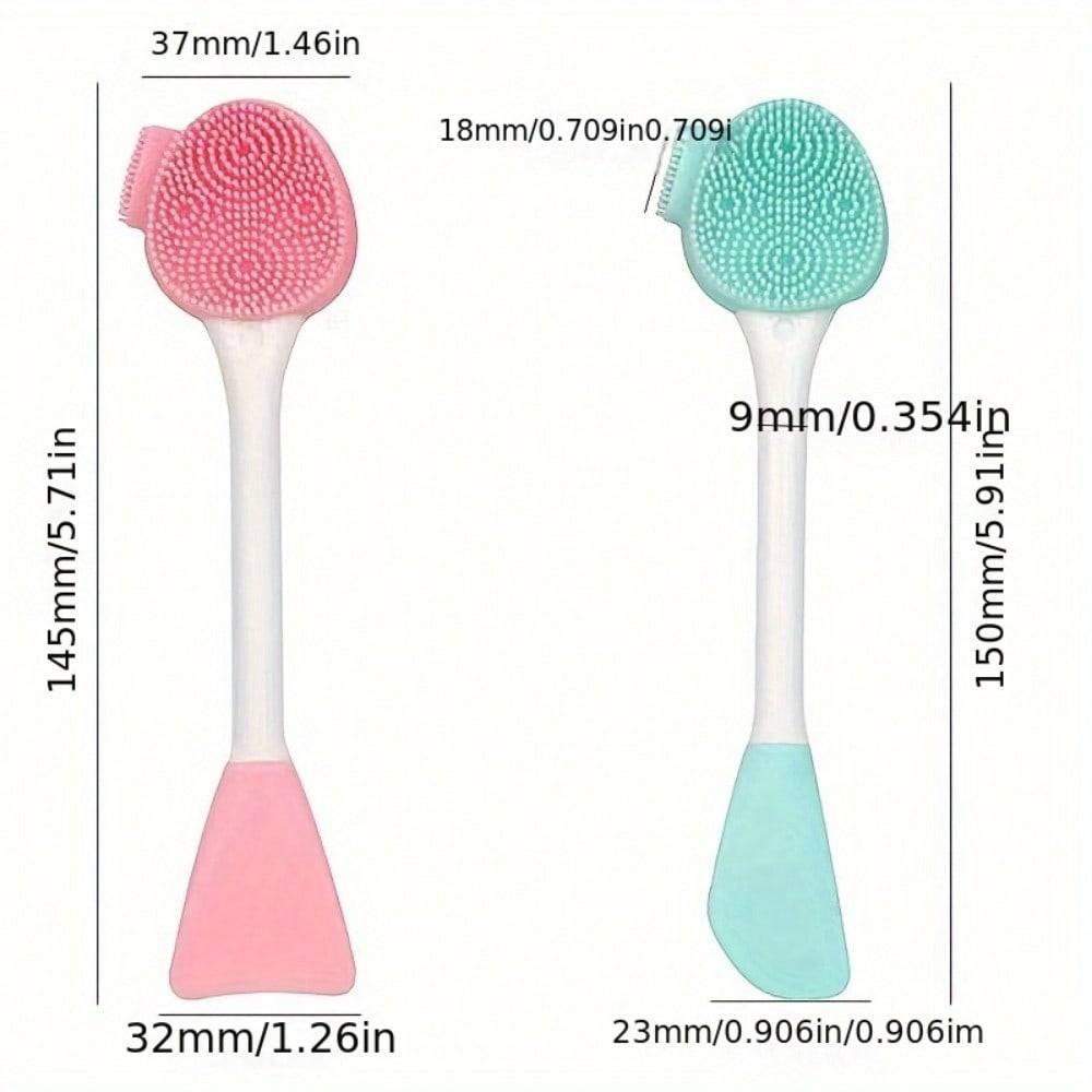 1Pcs Facial Cleansing Brushes Includes a Dual-Headed Brush for Facial Cleansing And a Nose Brush. A Multifunctional Dual-Headed Brush