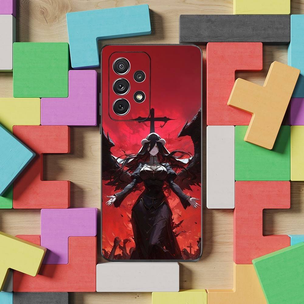 O-Overlord Cartoon A-Albedo Phone Case For Samsung S25,S24,S23,S22,S21,S20,S10,Ultra,Plus,Lite,FE,Soft Silicone Black Cover