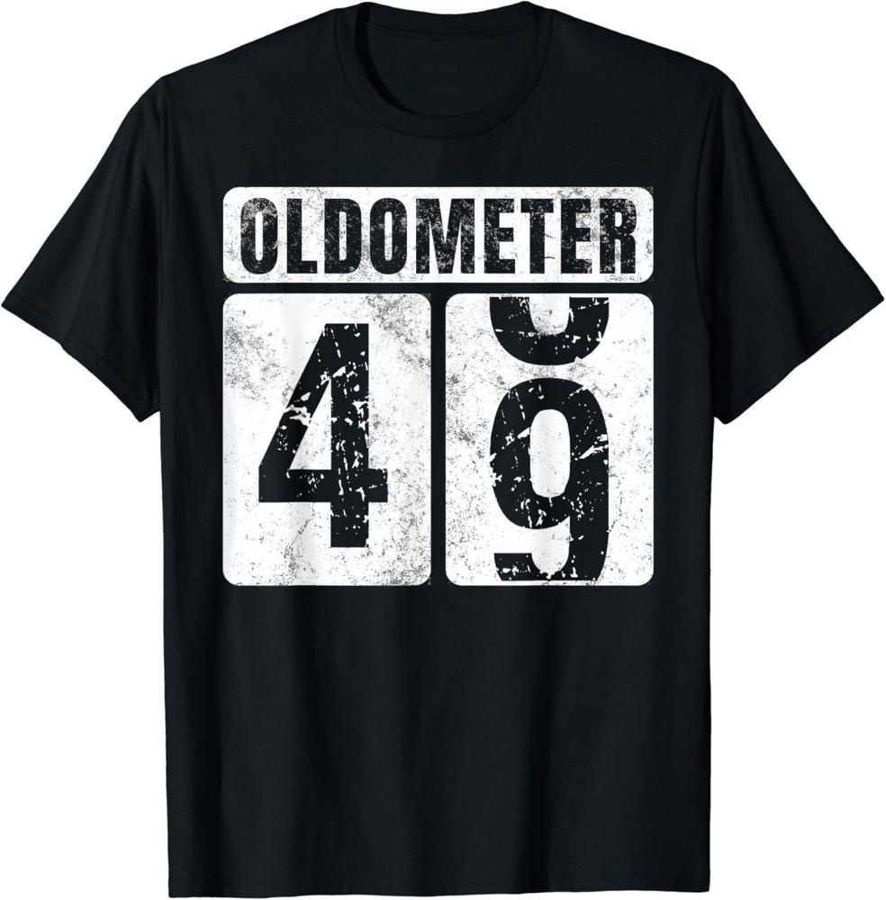 

Oldometer 49 Shirt Vintage Funny 49th Birthday Gift Idea Gift Unisex T-Shirt L