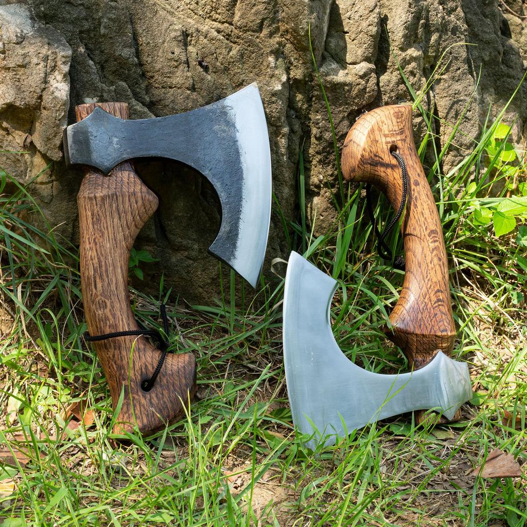New 65 Manganese Steel High-quality Forged Wide-mouthed Outdoor T Actical Axe Convenient Camping Firewood Splitting Hand Tool