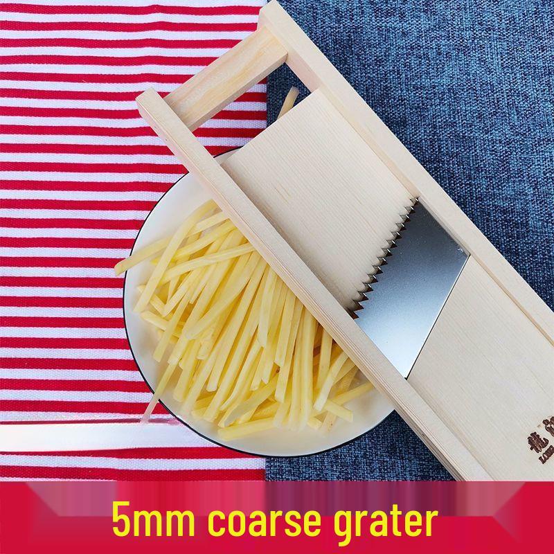 Coarse Hole Potato & Vegetable Grater with Wooden Handle