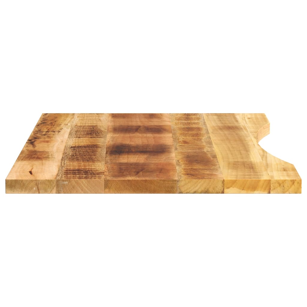 Vidaxl Blat Biurka, Z Wycięciem, 90X60X2,5 Cm, Surowe Drewno Mango