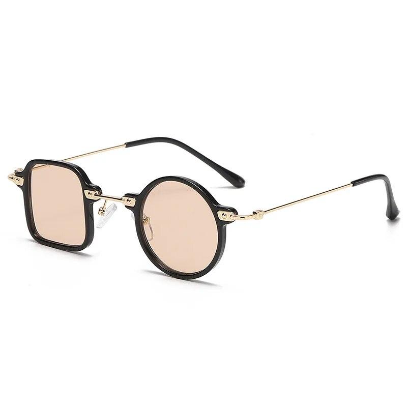 

Steampunk Square Round Anti-UV Sunglasses New Women Men Luxury Personality Sun Glasses Punk Shades Eyewear Lady Eyeglasses UV400 шампанського