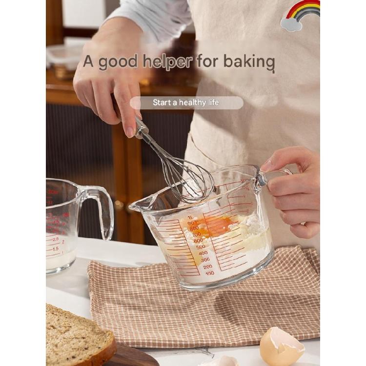 Glass Measuring Cup With Large Capacity And Visible Scale Suitable For Baking Mixing And Liquid Measurement