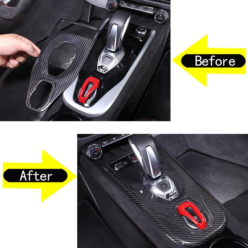 Vera Fibra di Carbonio Per Lotus EMIRA 2026-2026 Pannello Decorativo Portabicchieri per Console Centrale Auto Adesivo Decorativo Accessori Auto