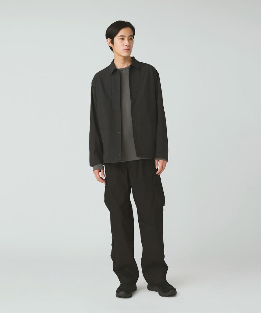 Snow Peak Nylon Tussah Utility Storage Shirt Long Size S SH-25AU001, Sleeve, Men's/Women's, Black,