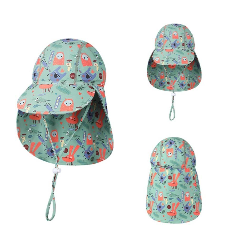 Breathable Summer Baby Bucket Hat Cartoon Pattern Printing Baby Sun Visor Cap  Unisex
