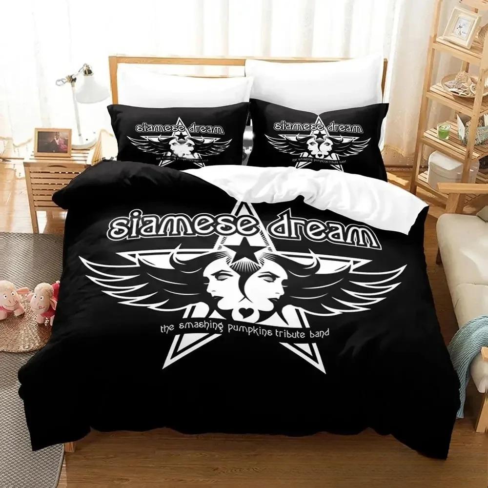 Stampa 3D Set Biancheria da Letto The Smashing Pumpkins Ragazzi Ragazze Misura Singola Queen King Copripiumino Federa Letto ragazzi Adulti