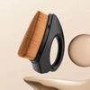 Compact Triangular Hair Brush and Small Iron Foundation Brush with Cover - Ideal for Makeup, Nail Dusting, and Car Cleaning.