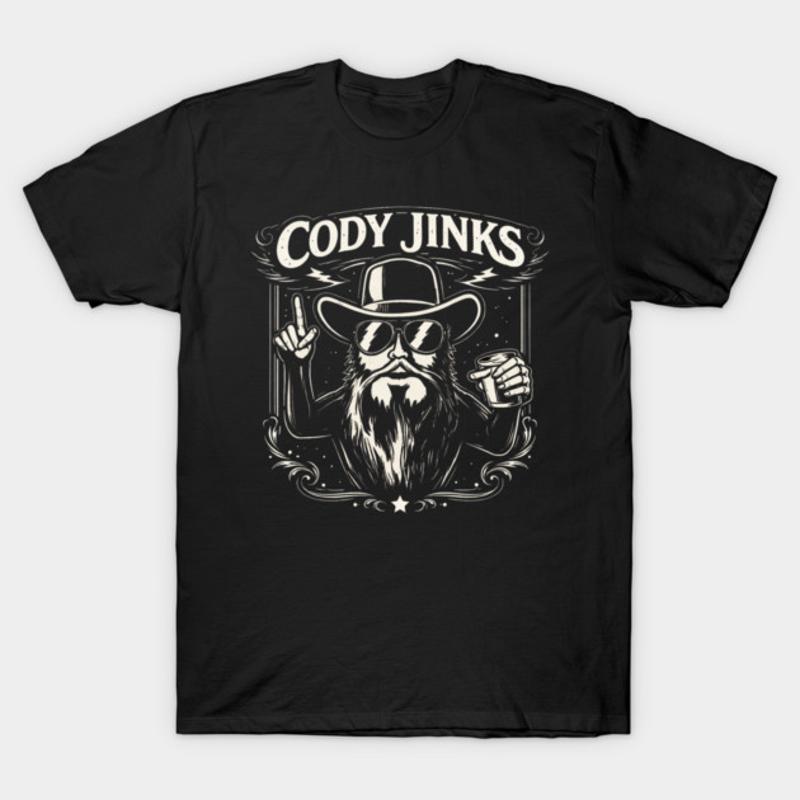 Cody Jinks Cowboy Beard Rock Hand Whiskey Tshirt