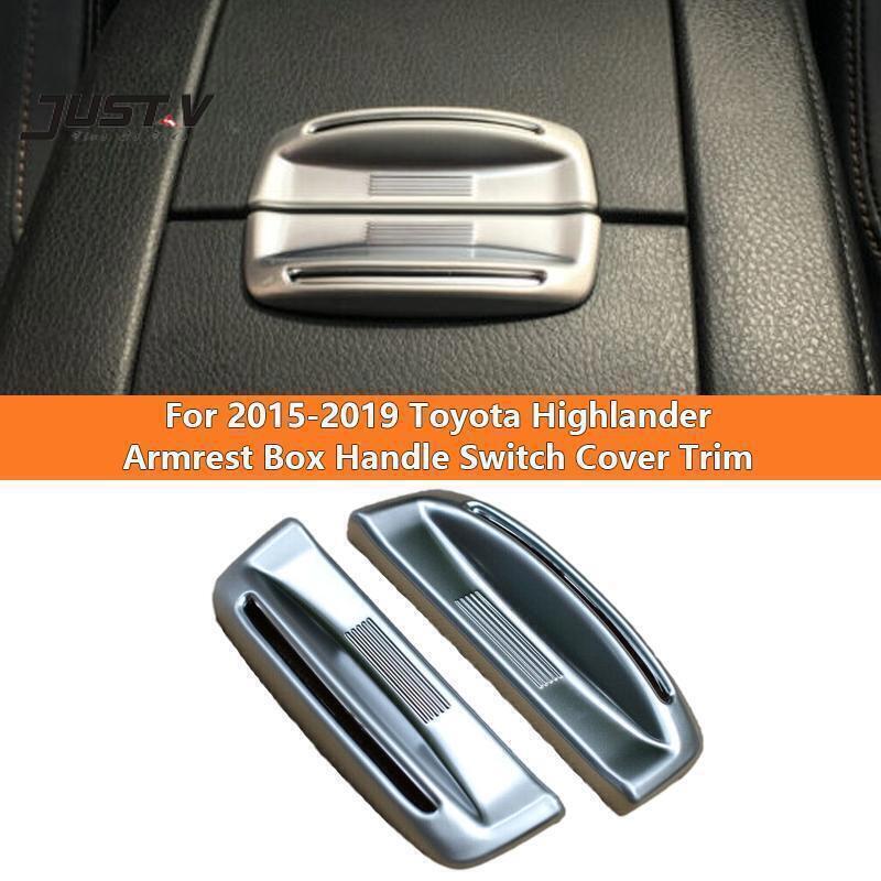 For 2015- Toyota Highlander Armrest Box Handle Switch Cover Trim 1pcs