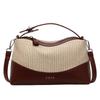 New portable pillow bag women's large-capacity beach seaside straw bag hand-woven shoulder messenger bag