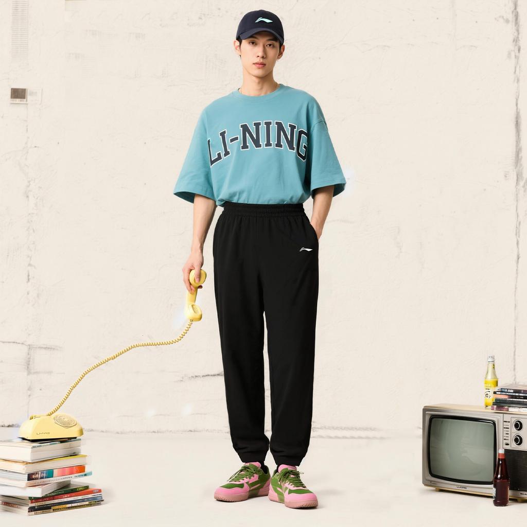 Li-Ning Casual Simple Fashion Versatile Commuting Straight Leg Jogger Pants Unisex Pants AKLVD67-1