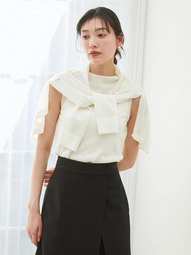 Sheer Knit Ensemble SWNT252040 IVR [Snidel] Women's