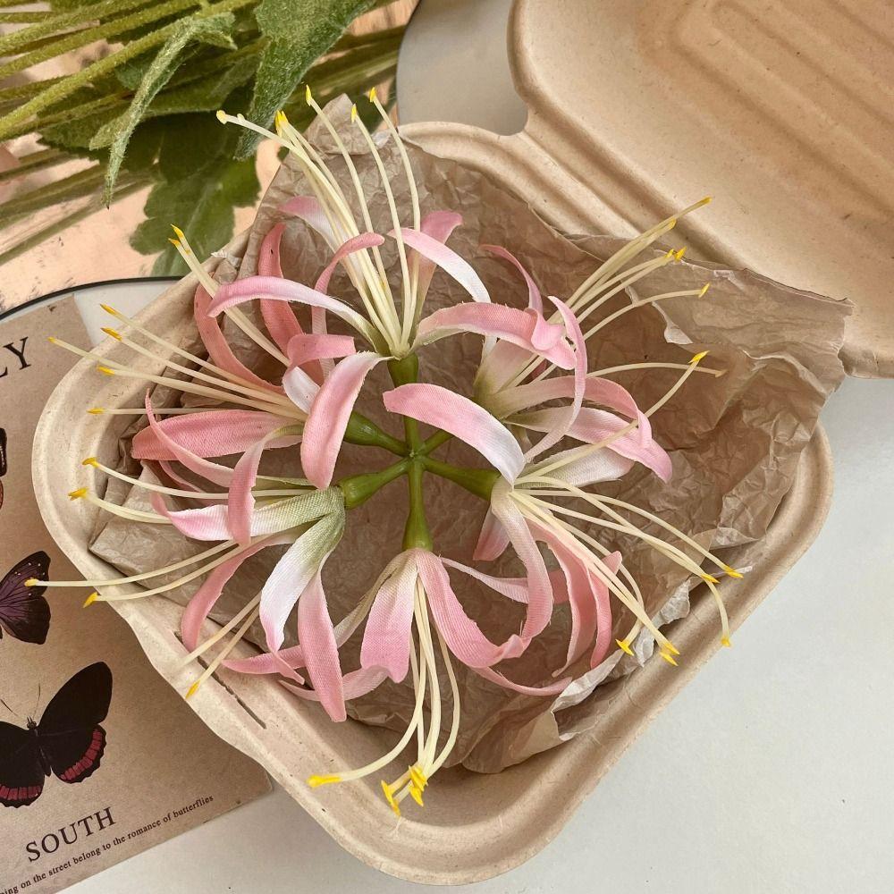 Lycorisradiata Simulation Flower Hairpins Cloth Hanfu Hair Stick Sweet Flower Hair Clip Holiday