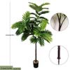 Areca Palm and Iron Tree Leaves - Artificial Green Plants for Home, Office, or Exhibition Decor