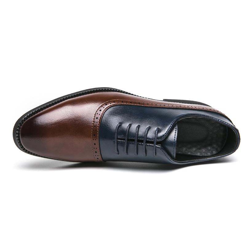 Men Derbys Wingtip Leather Brogue Tuxedo Shoes Office Men Business Casual Stylish Formal Wedding Dress Shoes Plus Size