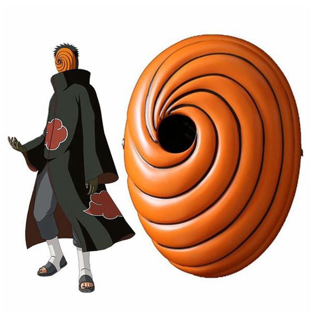 Naruto Tobi-mask av hög kvalitet i harts för Halloween Cosplay-kostymer