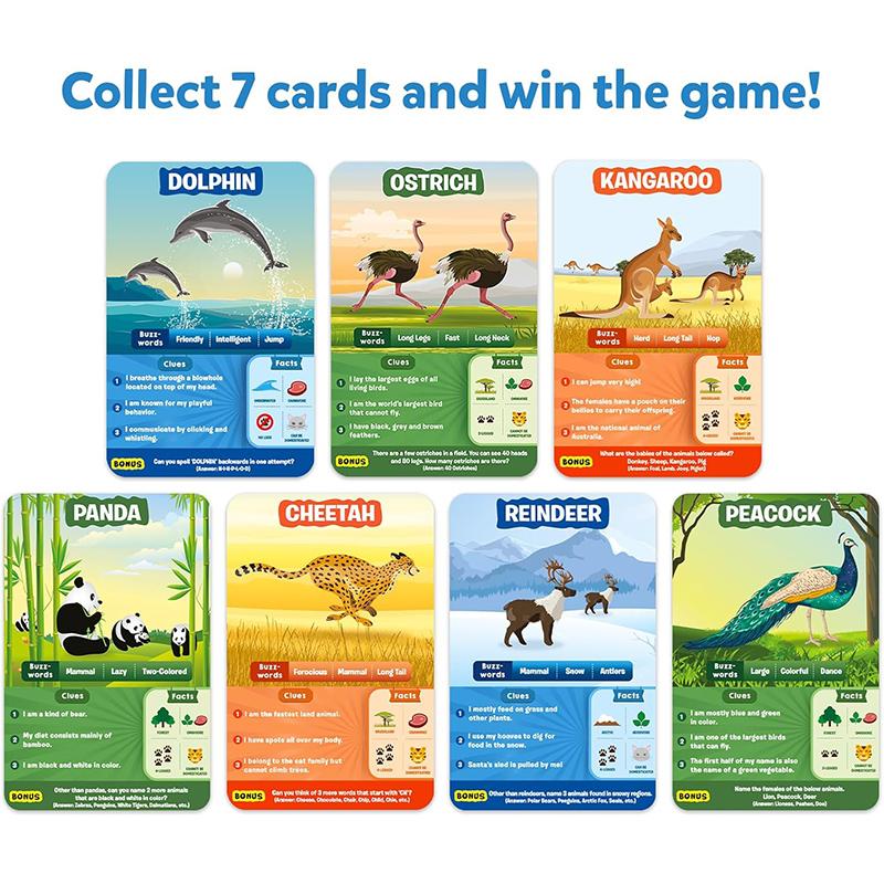 Educational Game : Animal Planet - Guess In 10 (Ages 6-99) Card Game of Smart Questions General Knowledge for Kids and Families