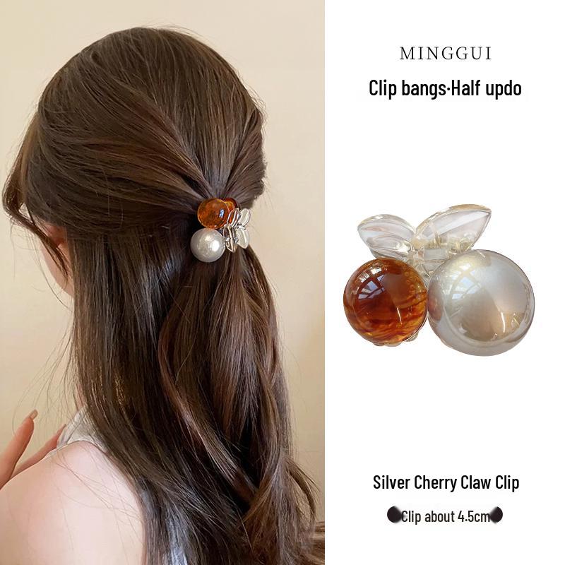 Clips de Păr cu Perle de Vară pentru Femei 2025: Nou Accesoriu Mic pentru Părul din Frunte, Semi-Prins
