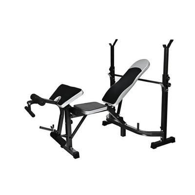 Sports Bench - Multifunctional - Foldable - Adjustable - Black &; Grey - 110 Kg Max