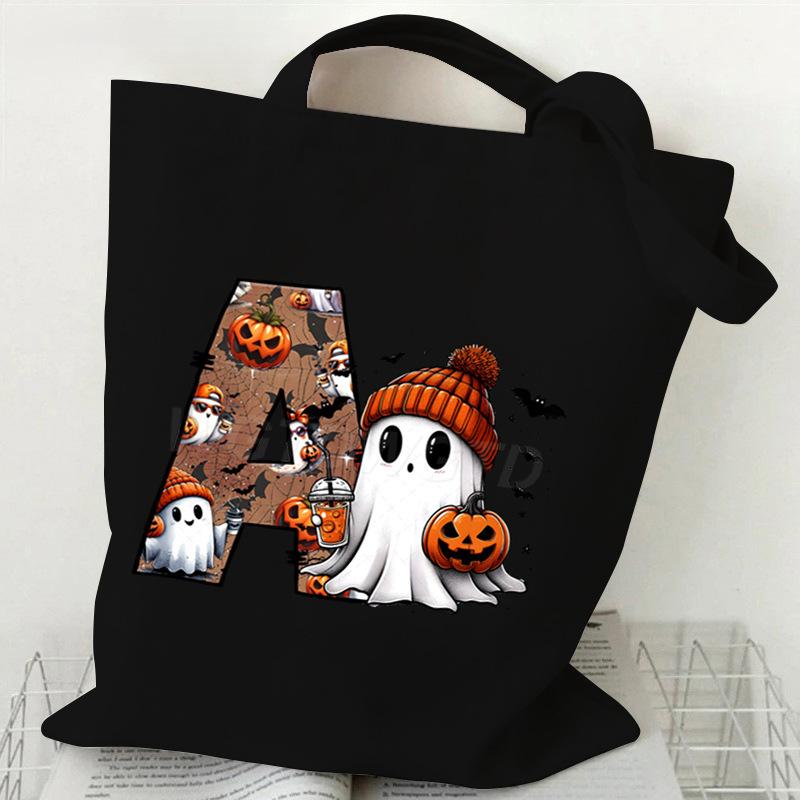 

26 letters personalized printing trend handbag commuter shoulder bag canvas bag No Spec