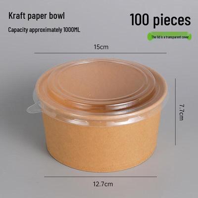 Contenants alimentaires jetables en papier kraft