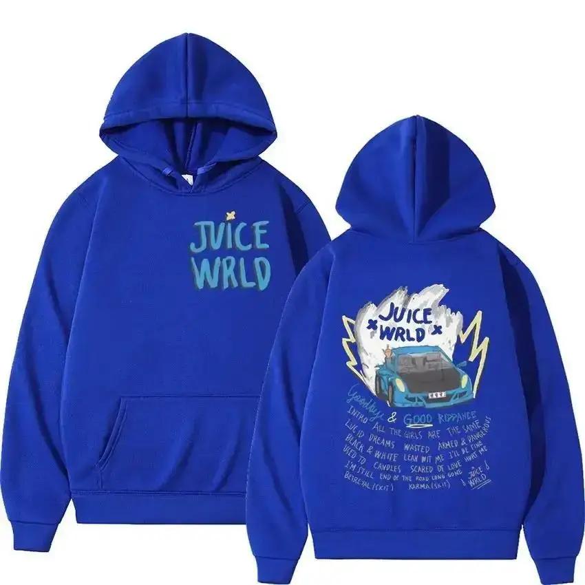 Juice WRLD Hoodies Herren Damen Kapuzenpullover Mode Hip Hop Lässig Pullover Herbst Jungen Mädchen Schwarz Streetwear Juicewrld